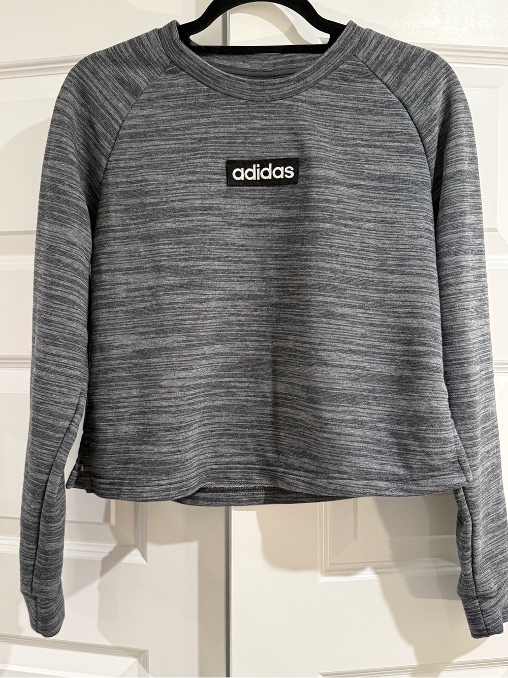 adidas Women's Heather Gray Crewneck Sweatshirt